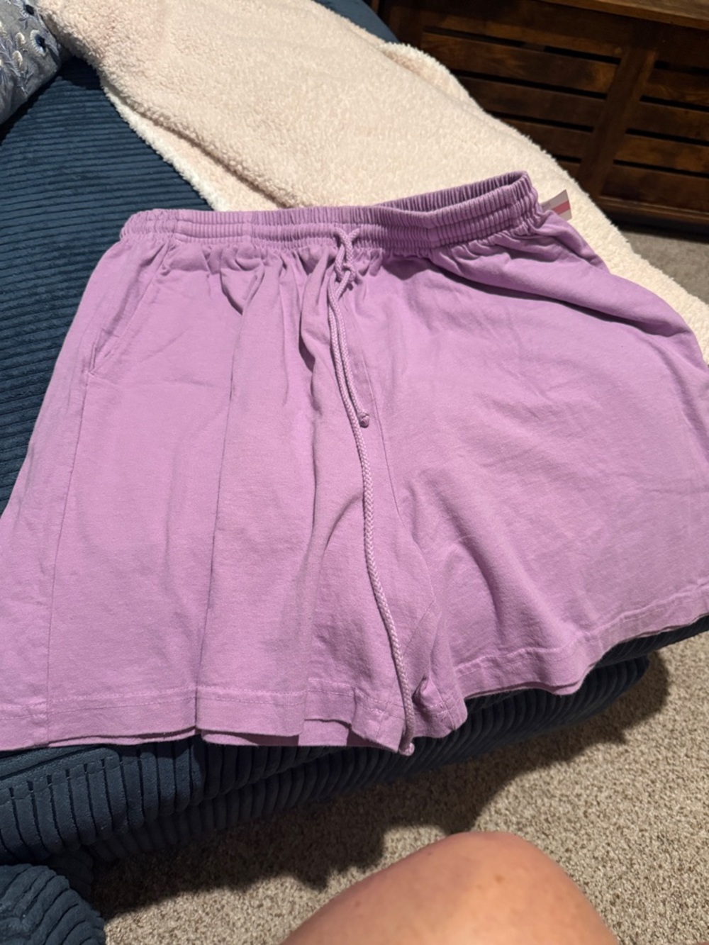 fresh produce Lilac Elastic-Waist Jersey Shorts - Picture 3 of 3